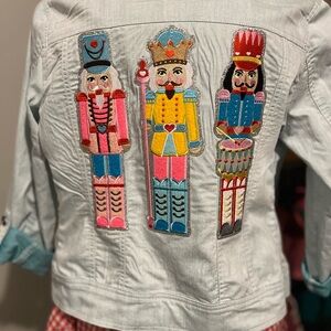Embroidered Nutcracker Denim Jacket